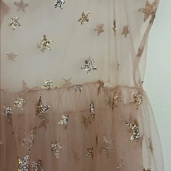 πΈβ¨ Lirika Matoshi Pink Star Tulle Maxi Dress β Size Small β¨πΈ - Picture 8 of 9